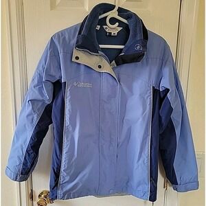Columbia Women's Core Interchange Blue Coat Size Small Zip Up Pockets Lined Y2K